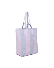 Load image into Gallery viewer, Giant Pocket Tote - Pale Orchid Stripe