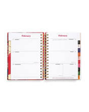 Load image into Gallery viewer, Medium 17-Month Academic Planner - Super Bloom - Pink