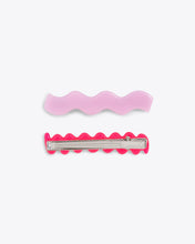 Load image into Gallery viewer, Thin Lines Alligator Clips - Lilac/Punch

