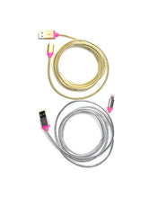 Load image into Gallery viewer, Back Me Up! iPhone Charging Cord - Metallic Gold
